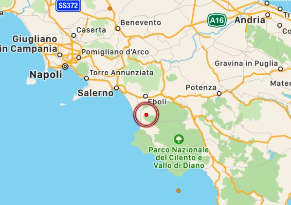 terremoto campania 15 febbraio ogliastro cilento