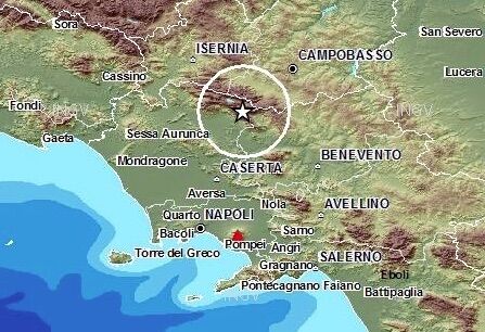 terremoto alvignano 19 aprile ingv