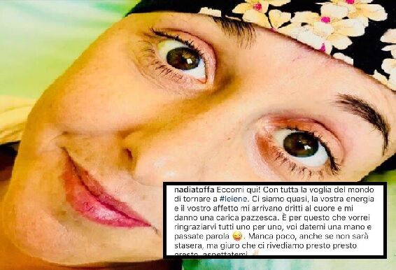 Nadia toffa sta male