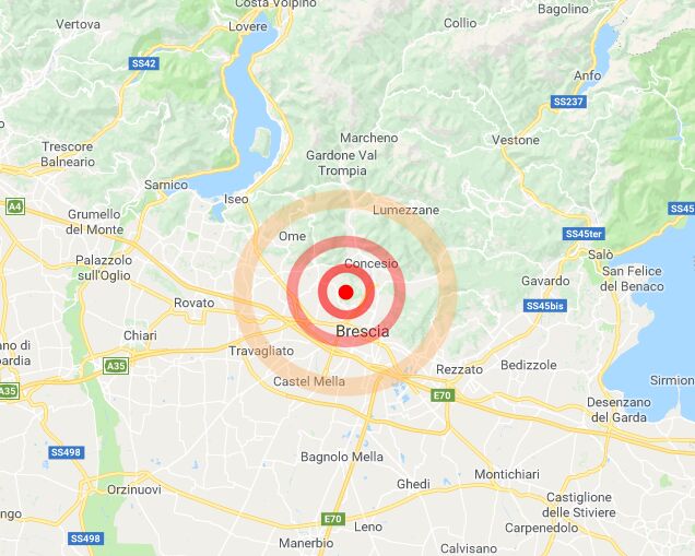 scossa terremoto brescia cellatica 21 maggio