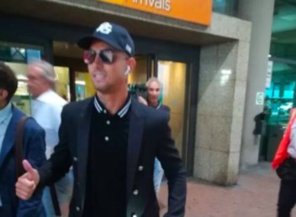 cristiano ronaldo aeroporto di torino foto