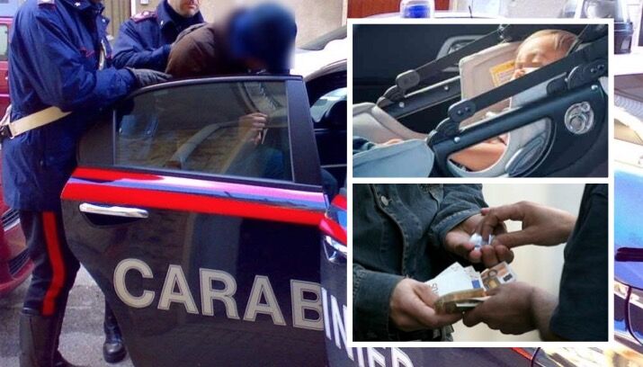 frattamaggiore carabinieri spacciatori figlia 8 mesi cronaca teleclubitalia