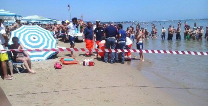 morto spiaggia san salvo marina 2 luglio