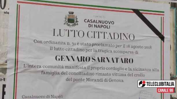 crollo di genova funerali gennaro sarnataro casalnuovo ponte morandi