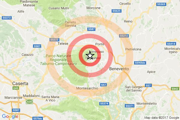 scossa di terremoto pontelandolfo 5 settembre