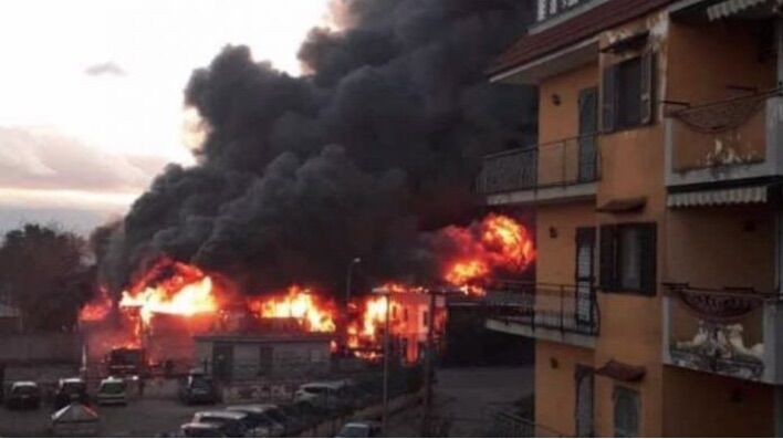 incendio casoria oggi 14 febbraio