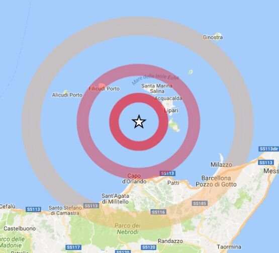 terremoto eolie palermo messina 5 aprile