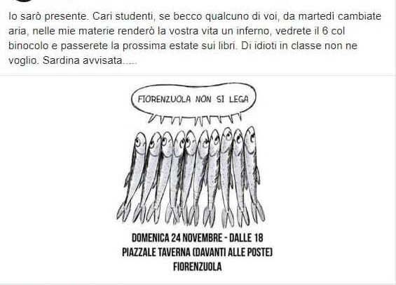 prof boccia studenti sardine