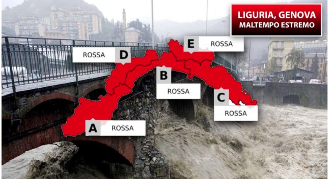 allerta rossa liguria scuole chiuse