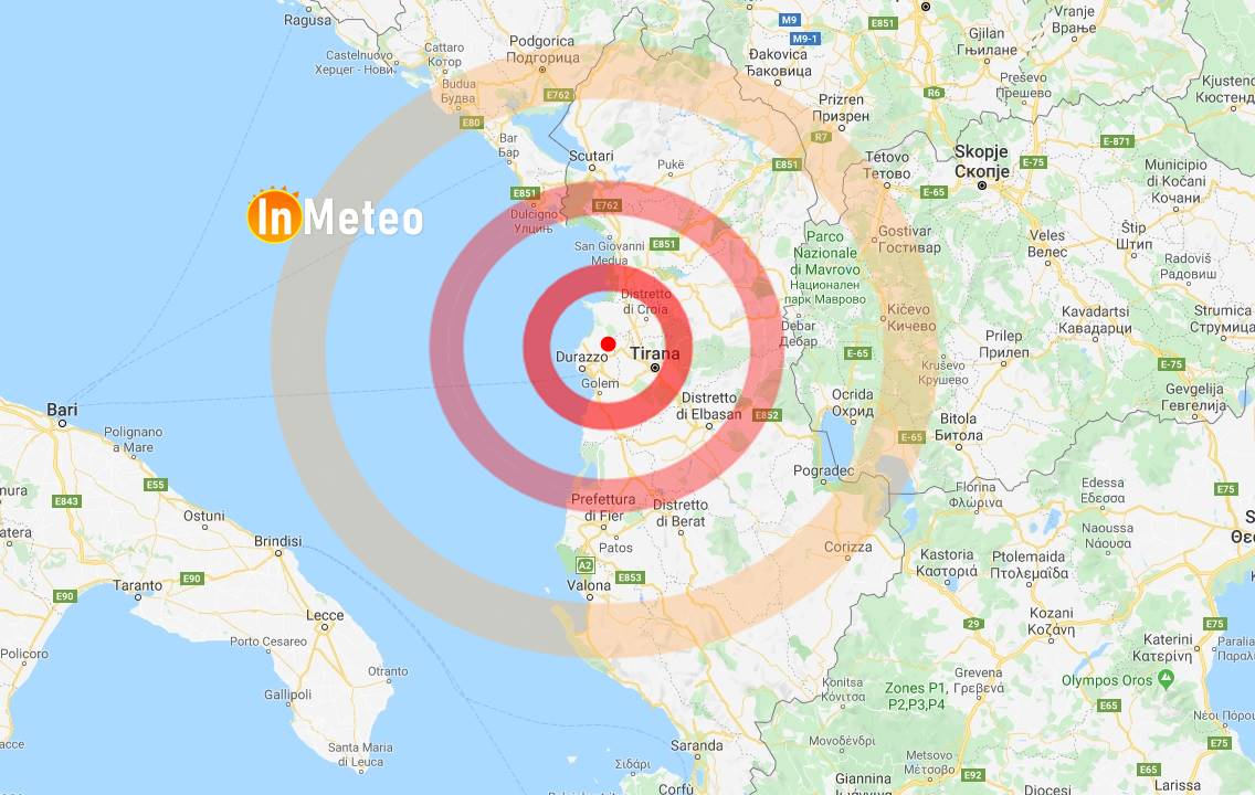 terremoto albania oggi