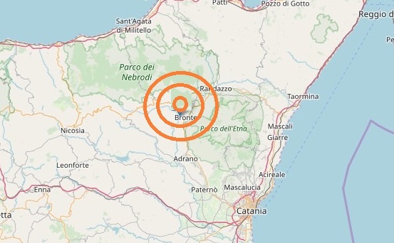 terremoto bronte catania