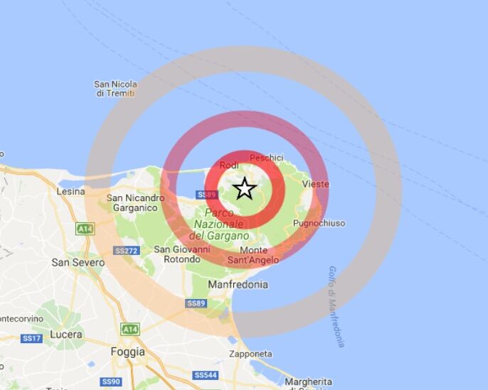 terremoto foggia oggi Gargano