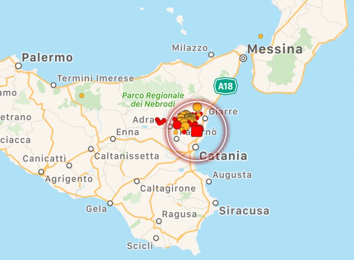 terremoto catania oggi 10 gennaio