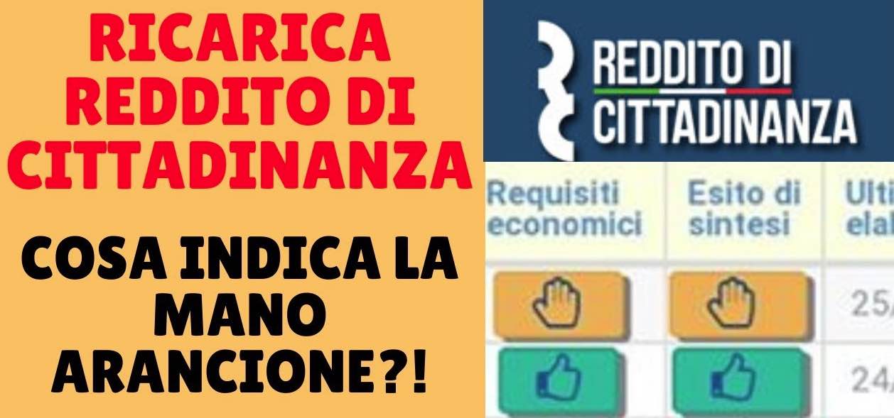 reddito di cittadinanza mano arancione