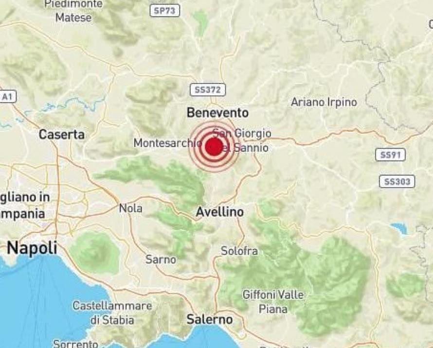 terremoto benevento oggi