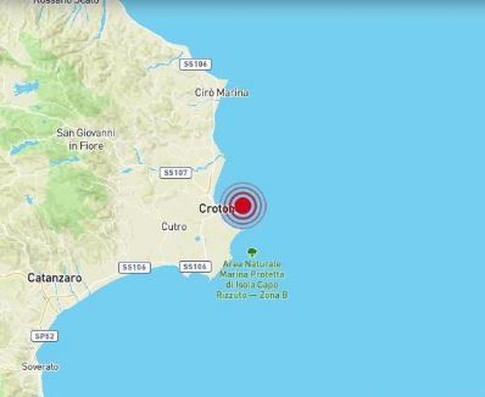 terremoto Crotone