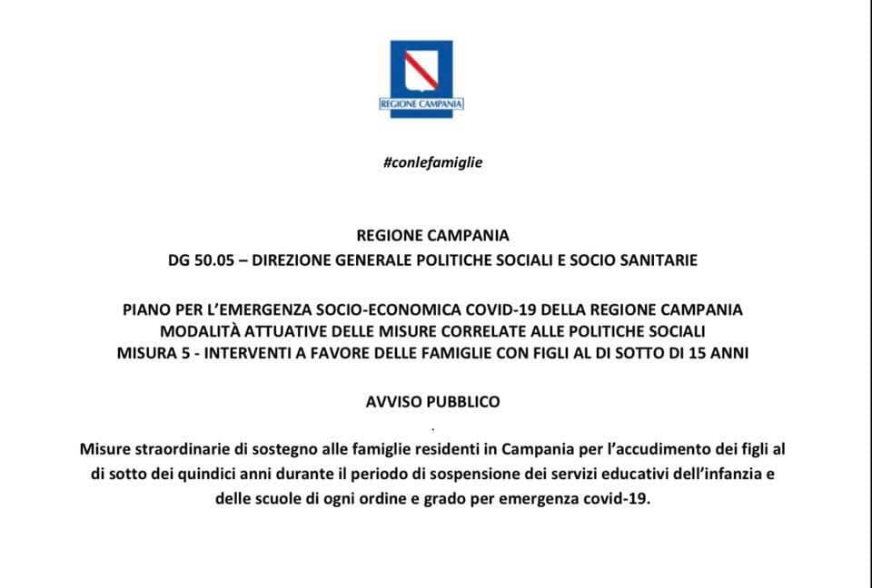 bonus figli Regione Campania