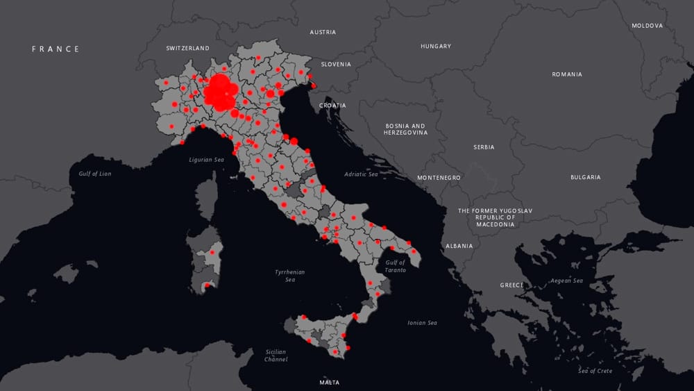 coronavirus osservatorio nazionale sulla salute delle regioni mappa elenco