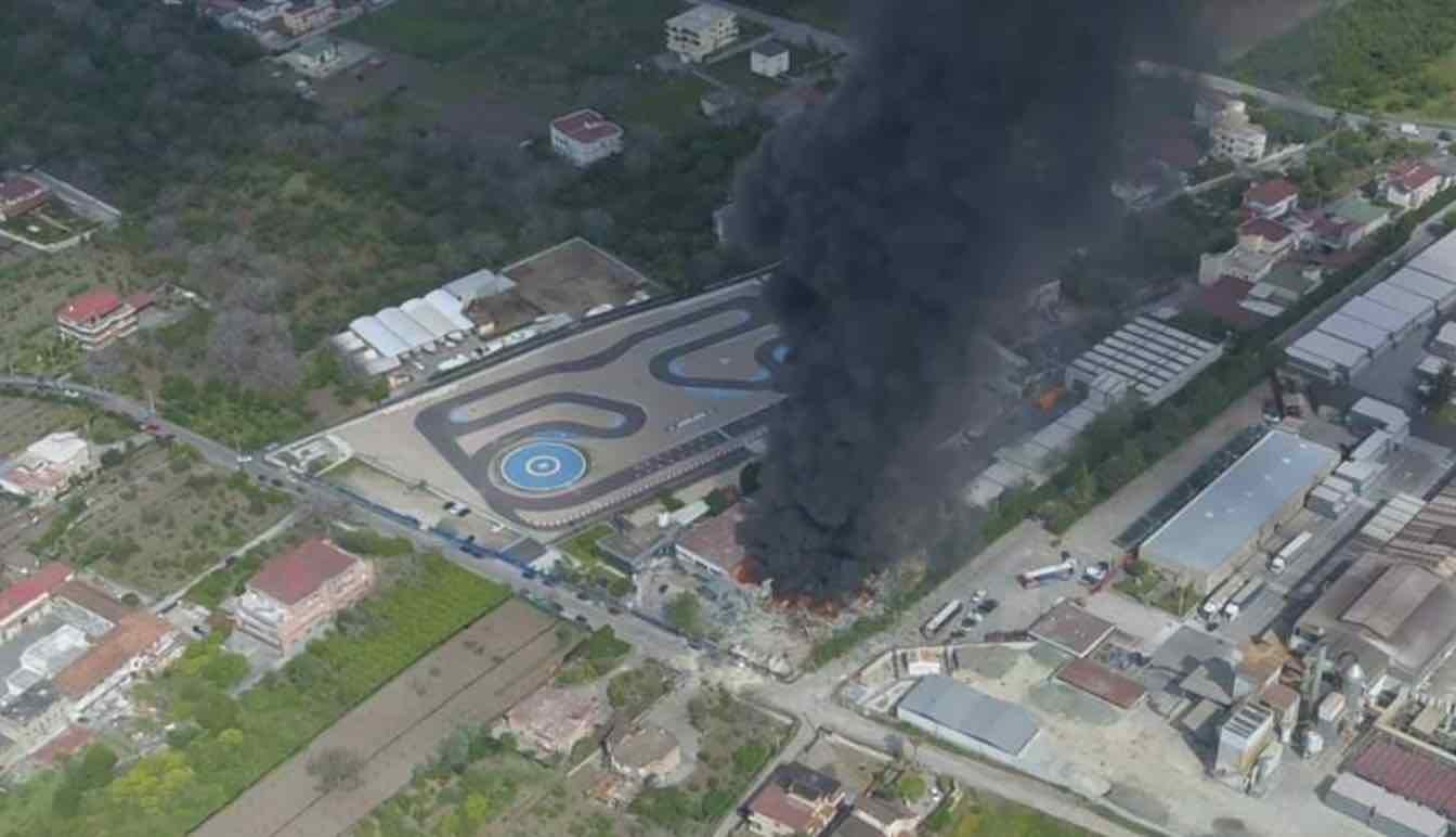 Ottaviano incendio fabbrica