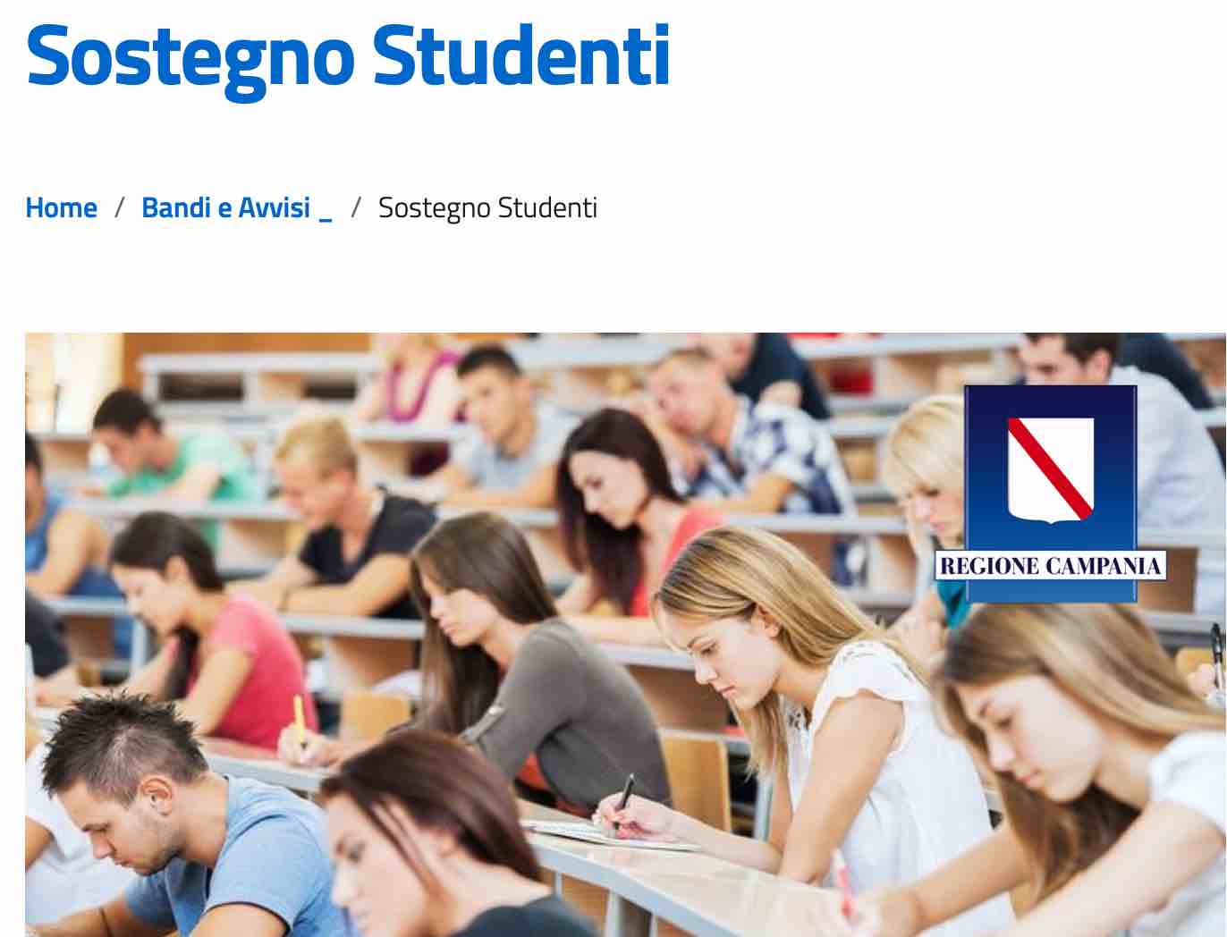 bonus studenti 250 euro campania
