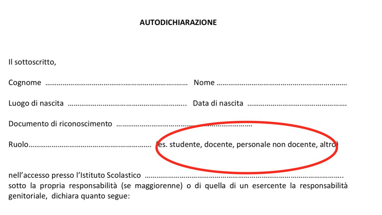 autocertificazione esame maturità