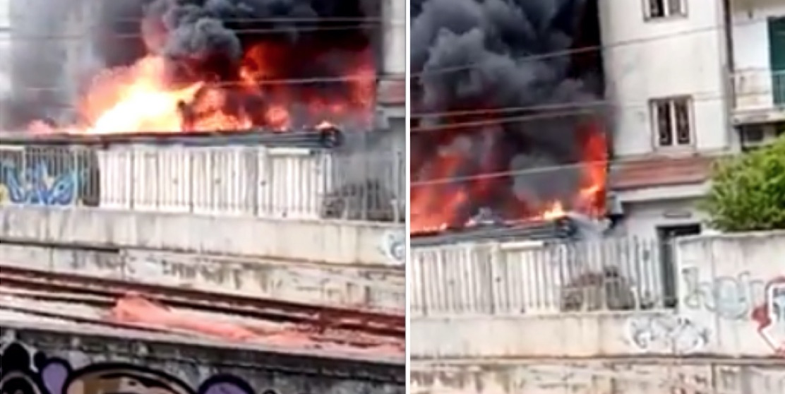 incendio soccavo rione traiano oggi