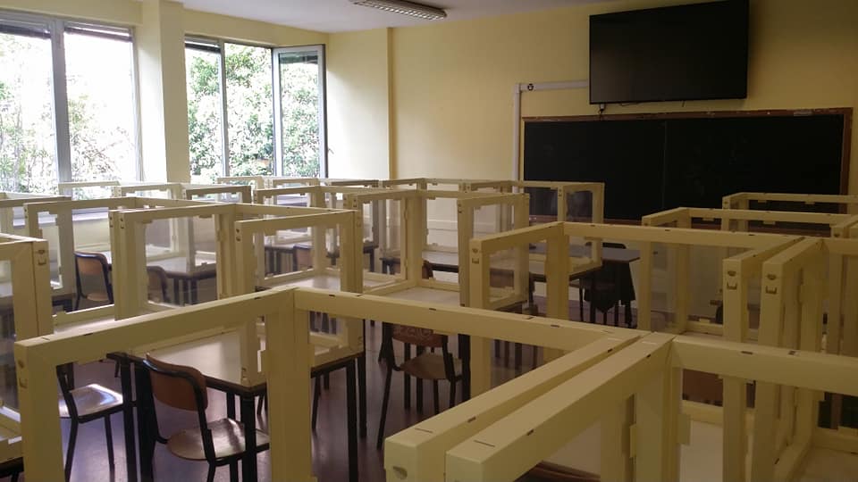 divisori plexiglass bergamo scuola