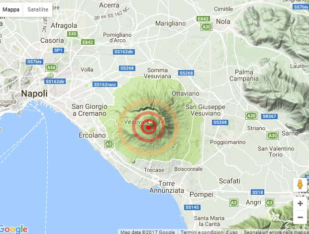 scossa di terremoto massa di somma vulcano vesuvio oggi 12 giugno