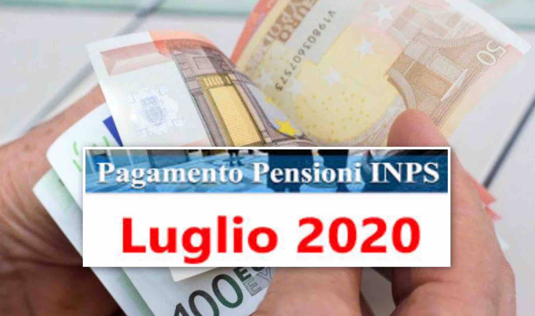 Calendario pagamenti Inps luglio 2020