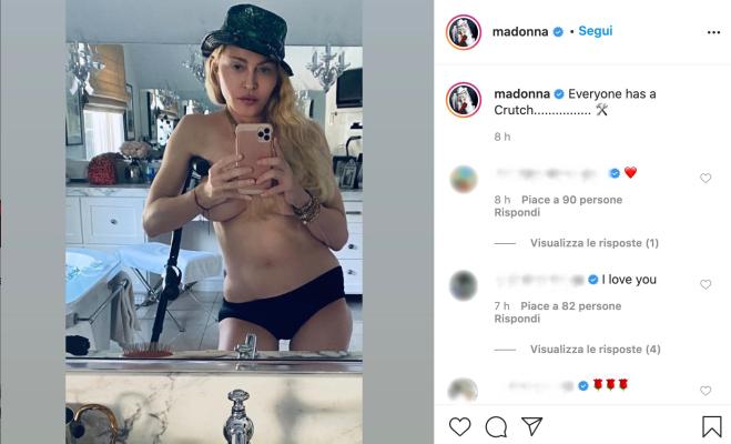 madonna topless instagram