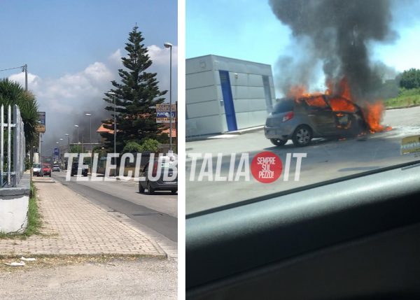 auto in fiamme