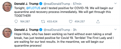 Trump e melania positivi al Covid