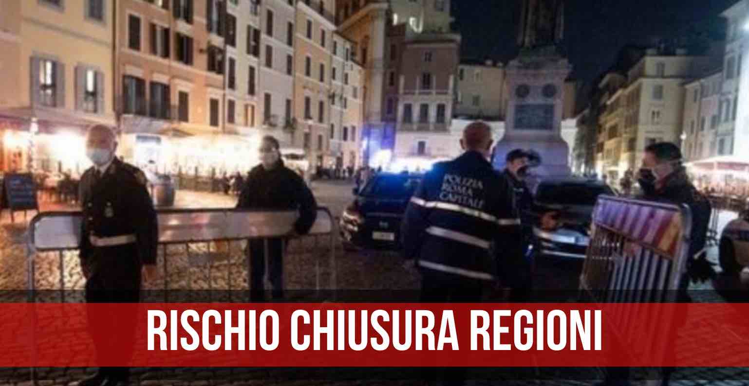 rischio chiusura regioni