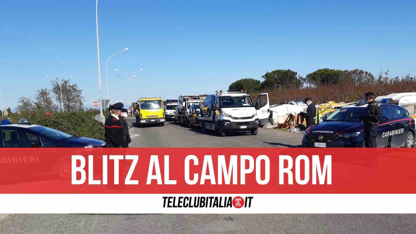campo rom giugliano carabinieri