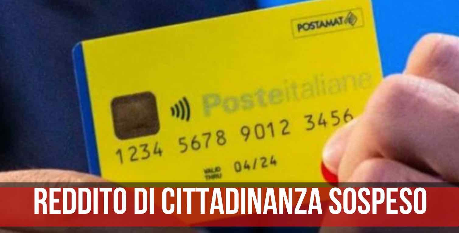 reddito di cittadinanza sospeso