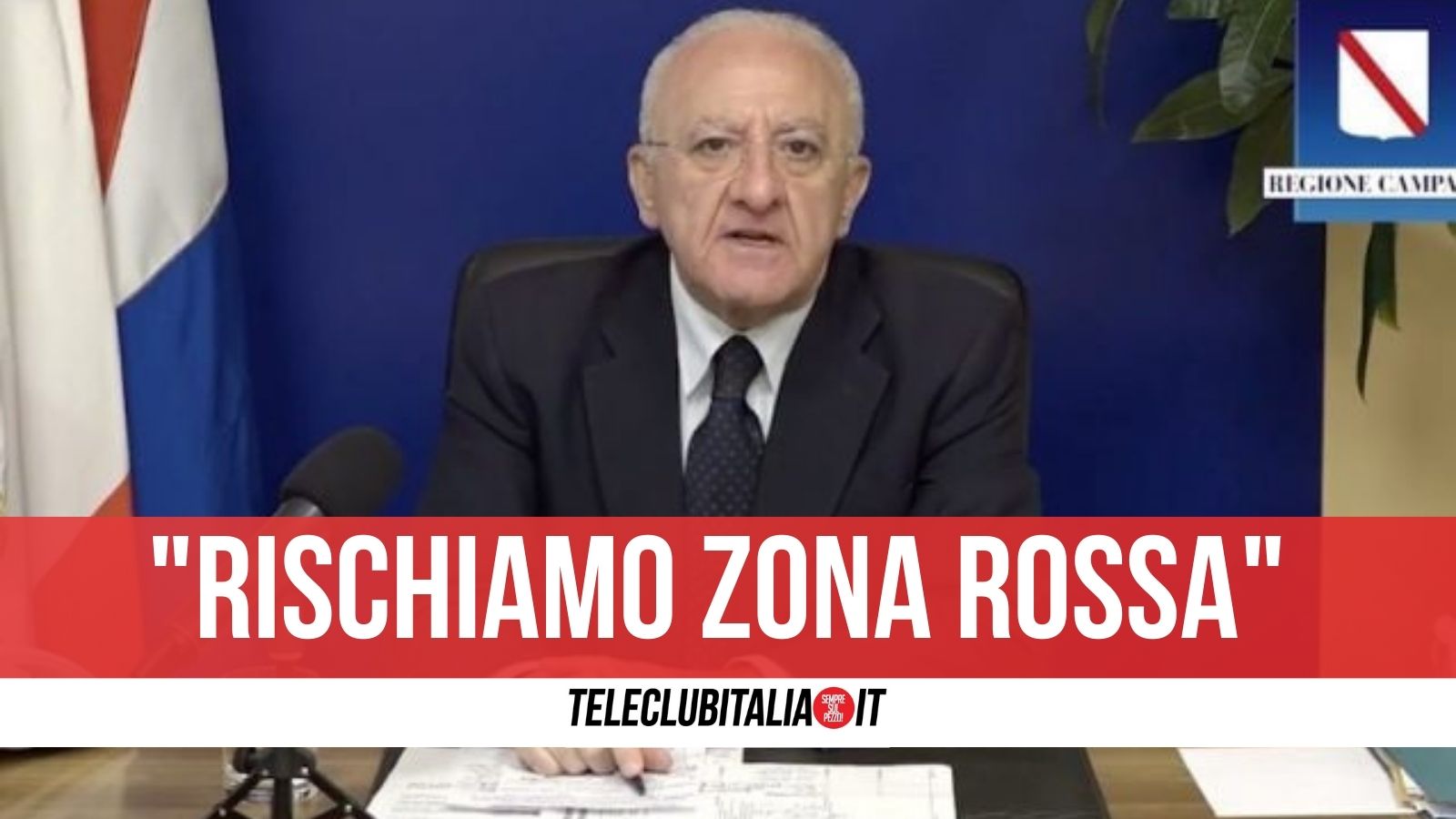 De Luca diretta zona rossa