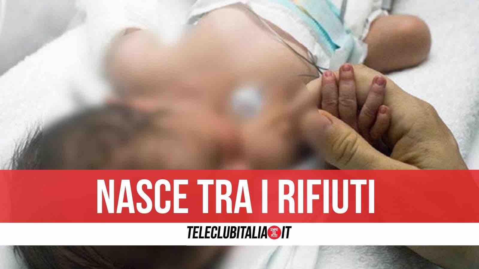 neonato napoli rifiuti