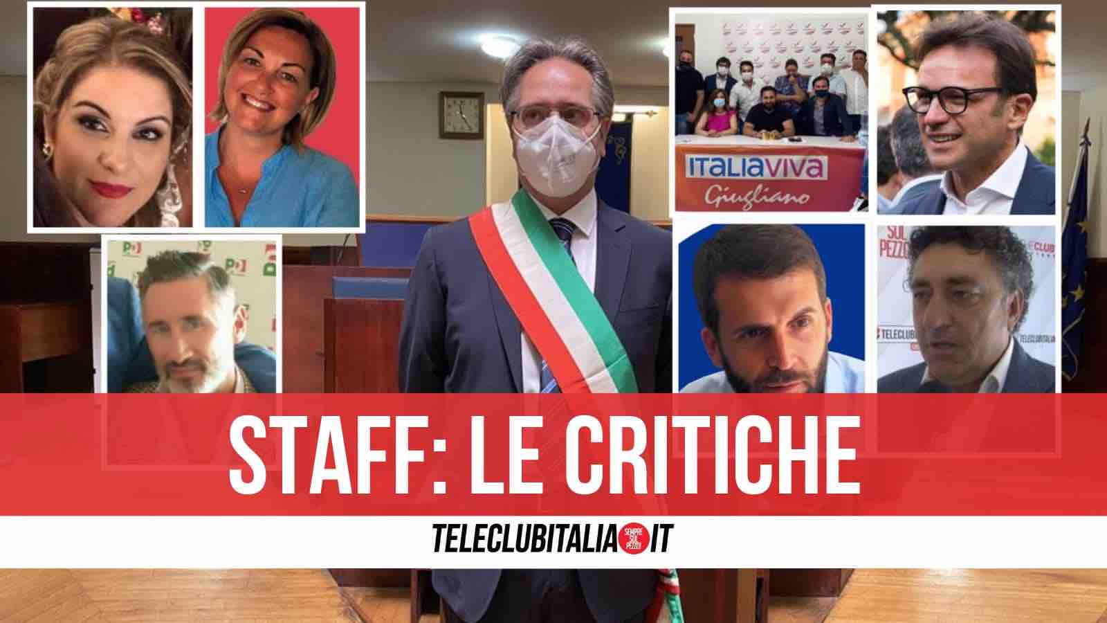 staff giugliano reazioni politiche