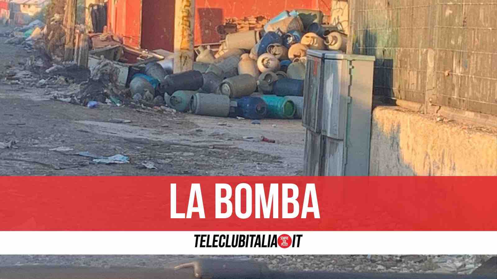 bombole gas campo rom giugliano