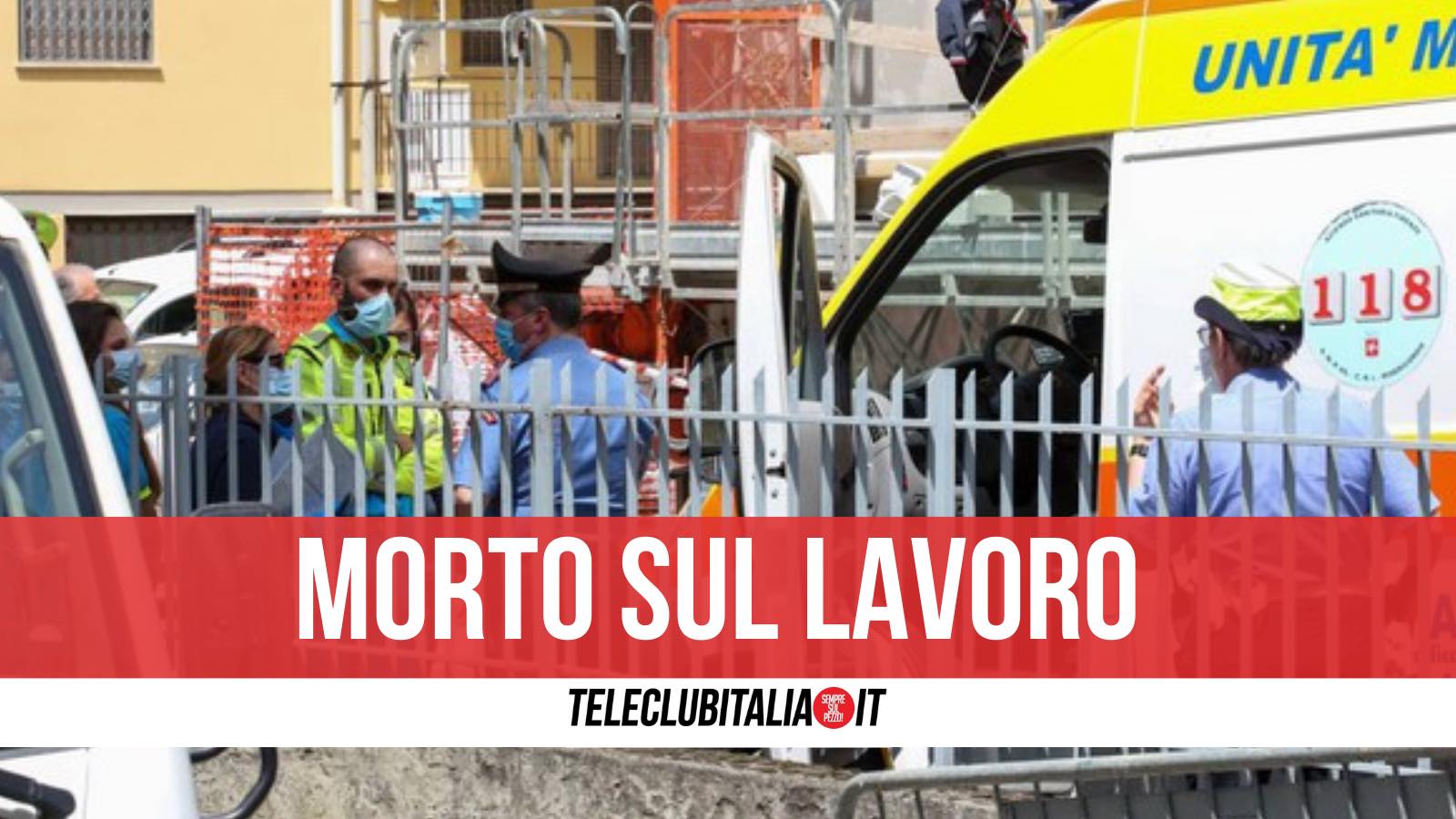 portici morto sul lavoro operaio giugliano