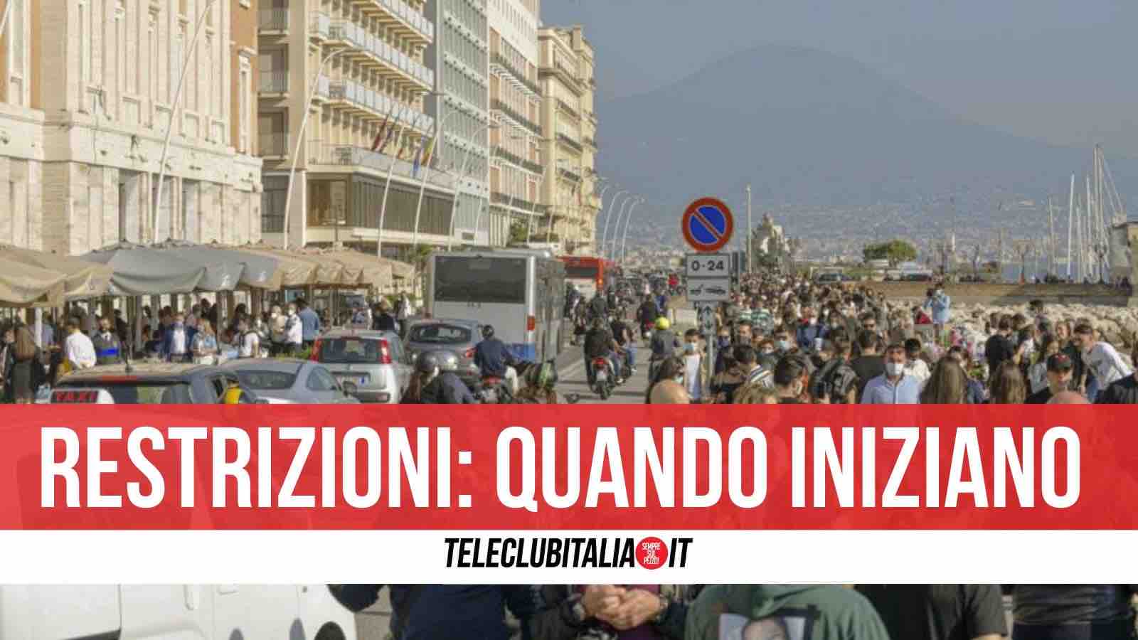 quando inizia zona arancione campania