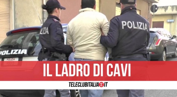 arrestato ladro cavi elettrici giugliano