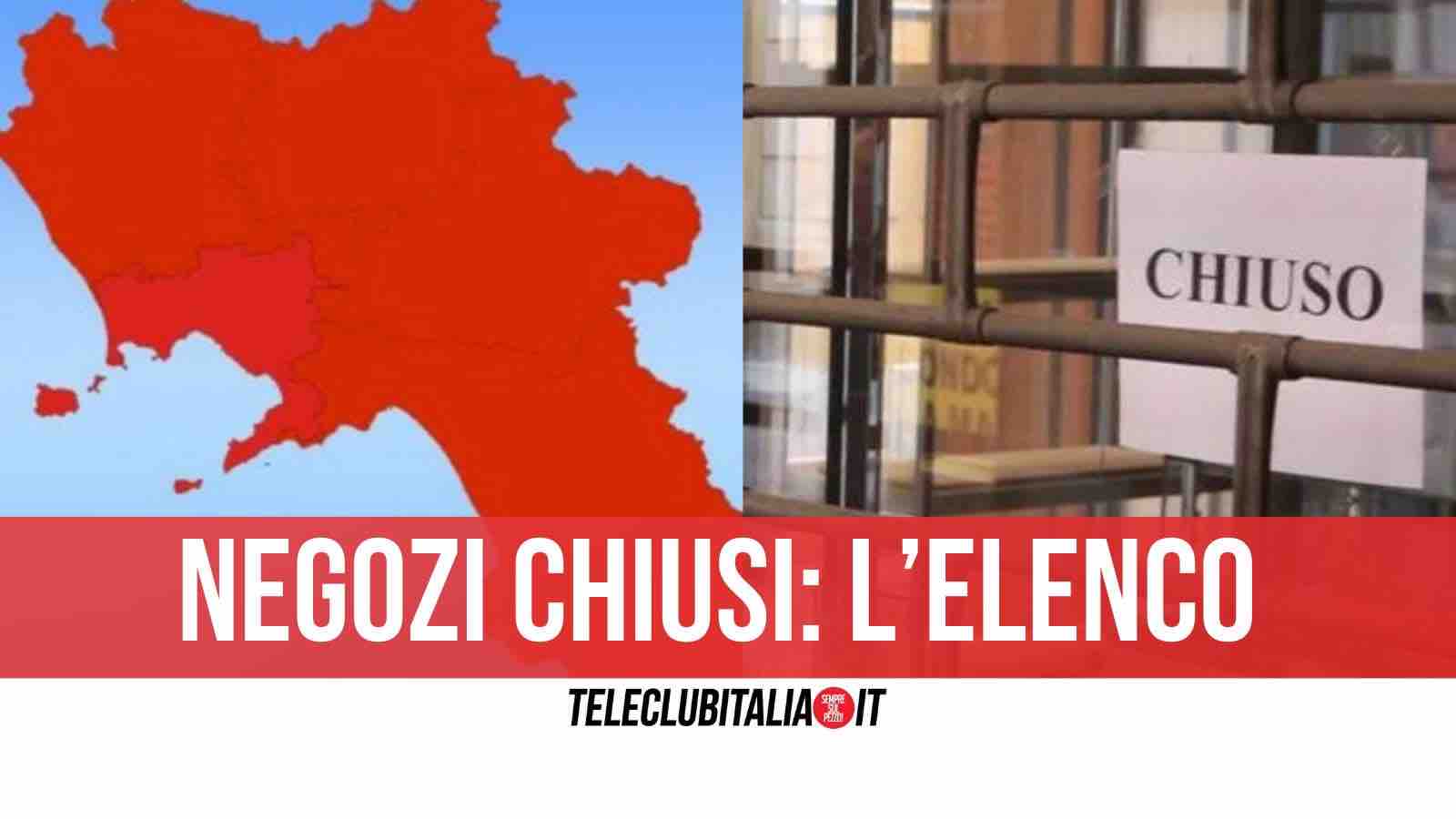 negozi chiusi zona rossa