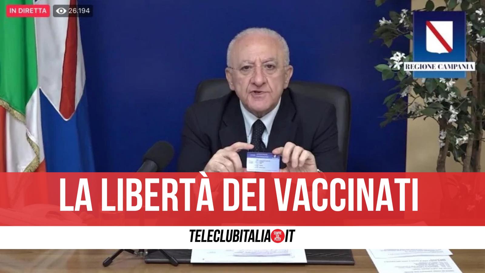 card vaccinazione tessere campania