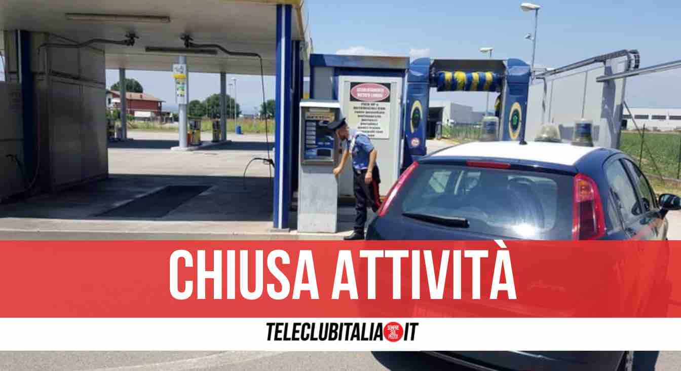 qualiano carabinieri chiuso distributore carburanti