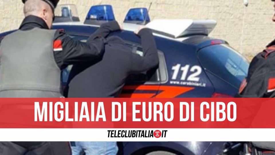 arresto giugliano ladro supermercato