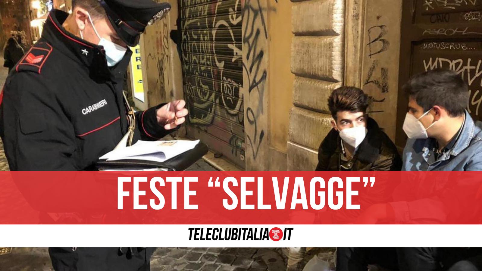 feste pianura napoli covid interrotte carabinieri