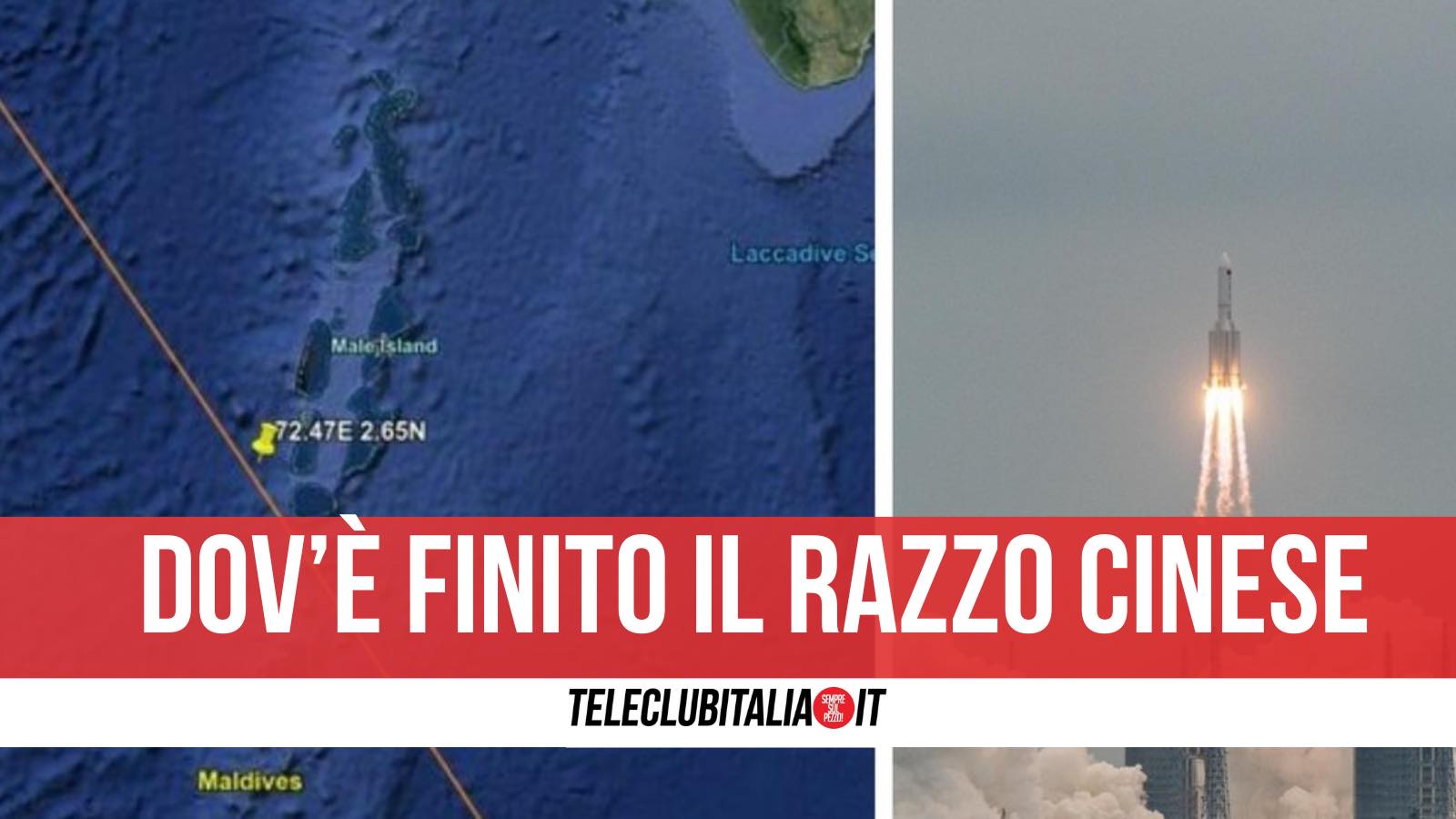 razzo cinese maldive