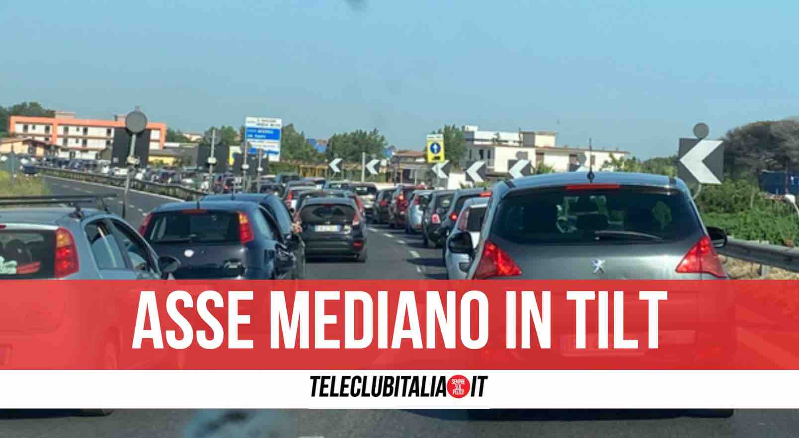 traffico mare asse mediano incidente