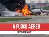 catania roma volo aereo incendio motore